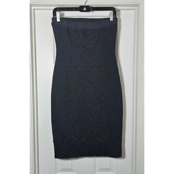 Kookai Strapless Tie Front Cotton  Mini Dress Women's Size 1 Or XS Heather Black - Picture 2 of 4